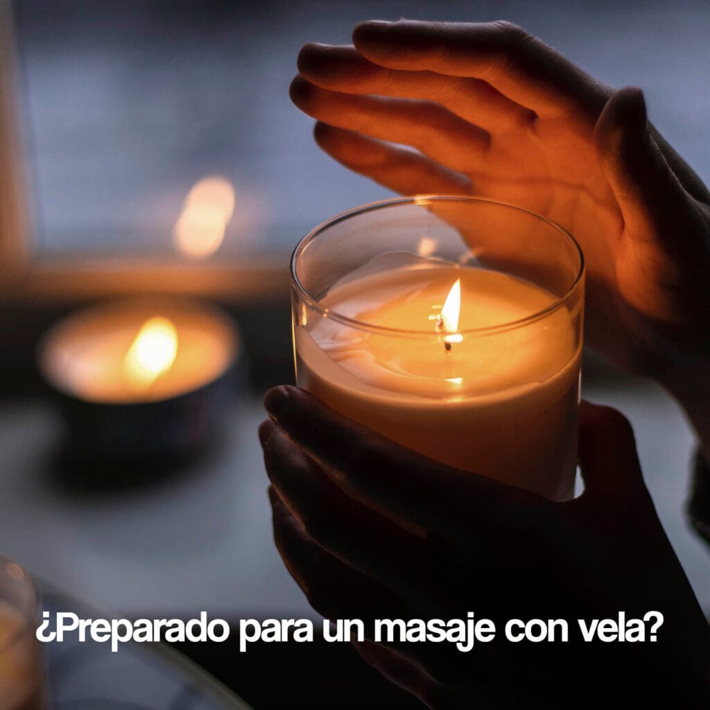 Masaje con velas vela